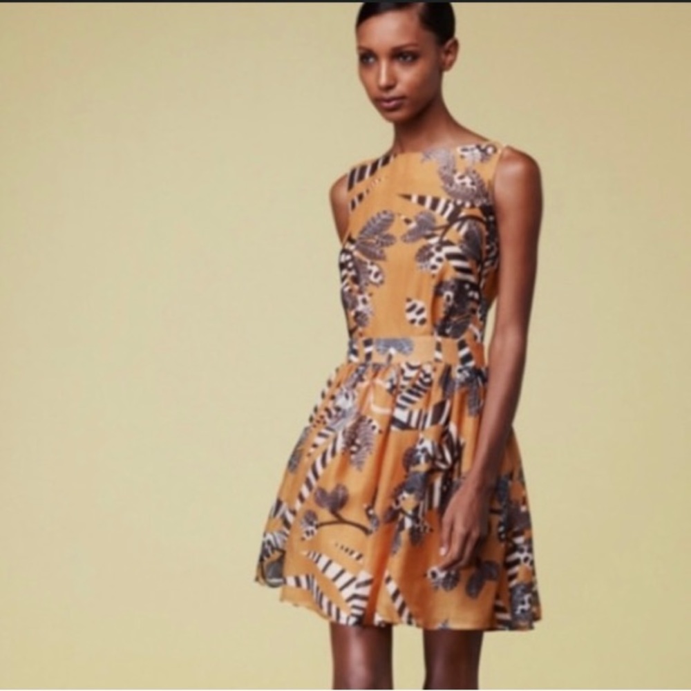 Thakoon jungle cat linen dress
